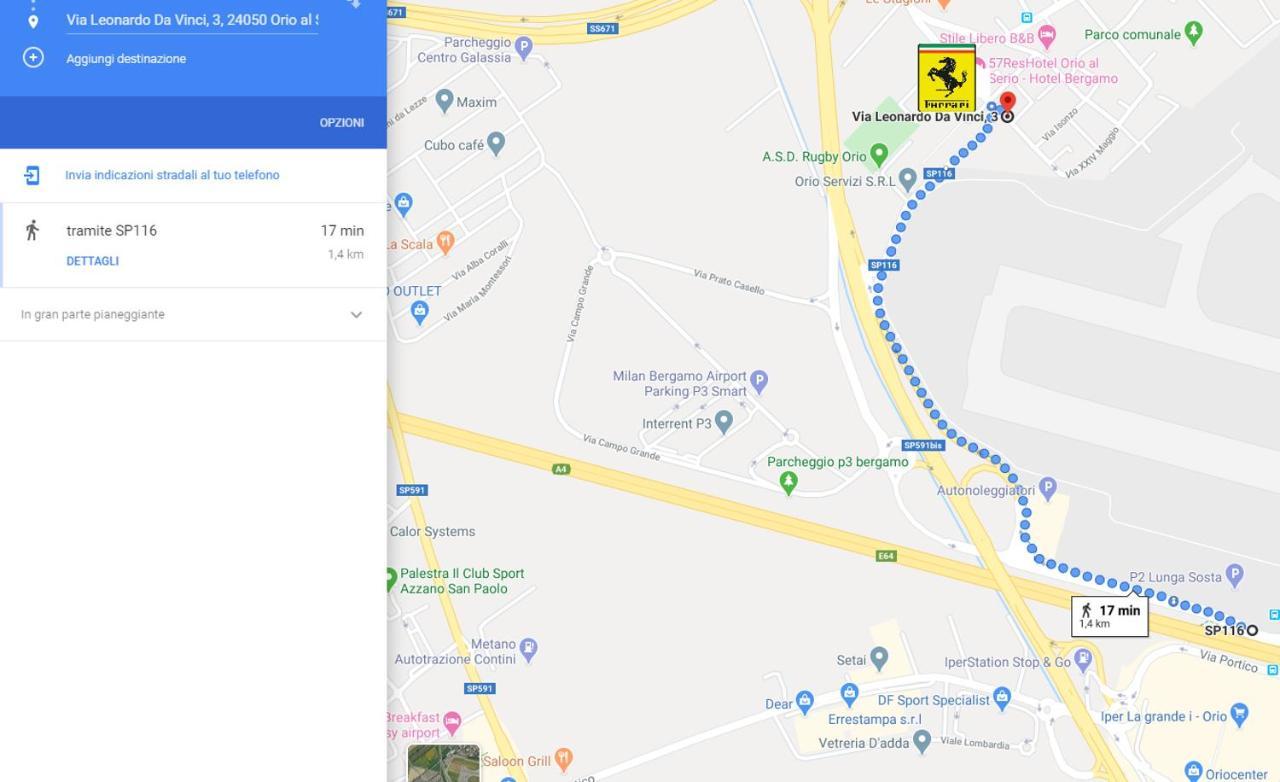 Ferrari Formula 1 Hotell Orio al Serio Eksteriør bilde